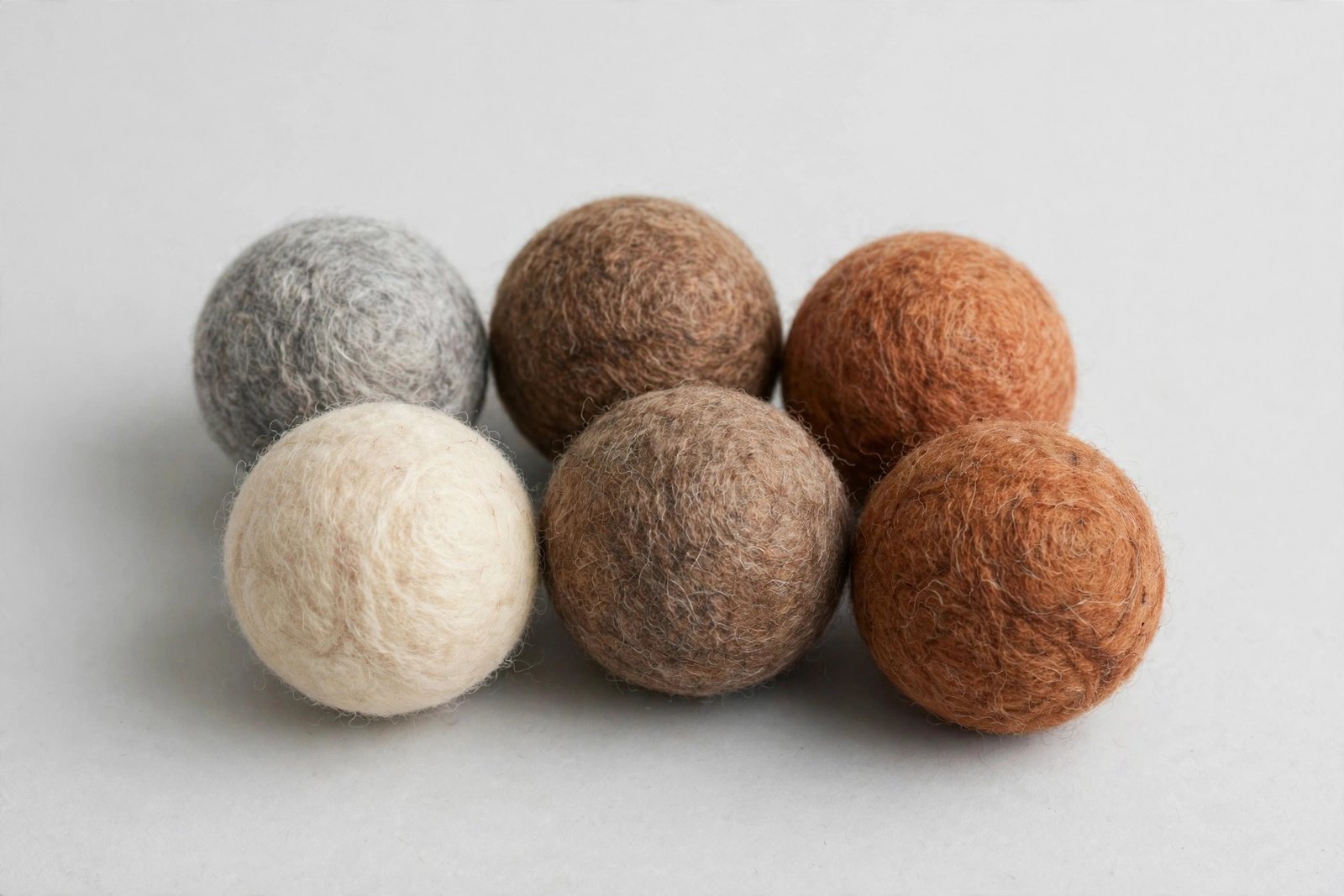 Earthtone Solutions felted wool cat toy balls, 6 pack