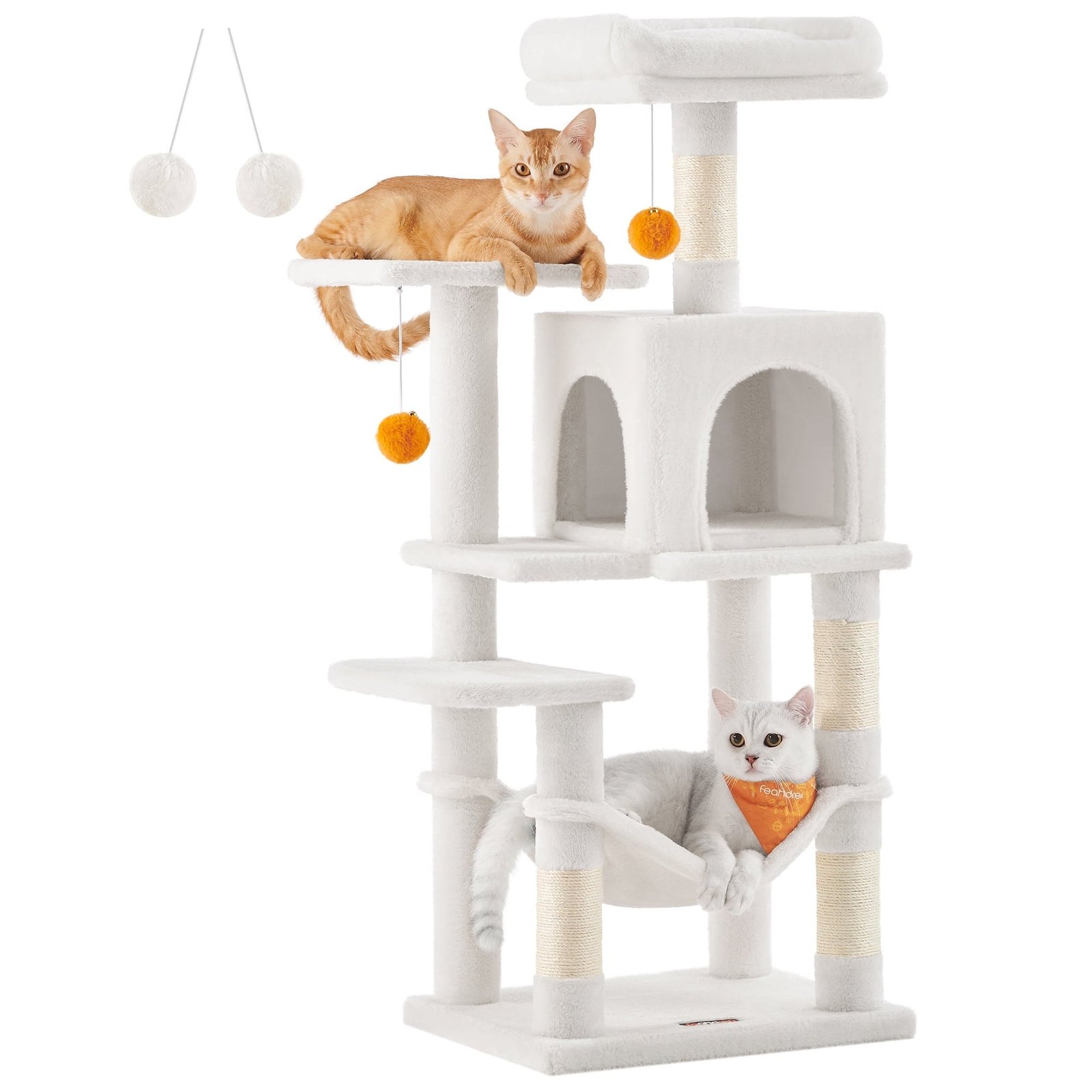 FEANDREA Indoor Small Widened Perch Cat Tree, 37.8-in