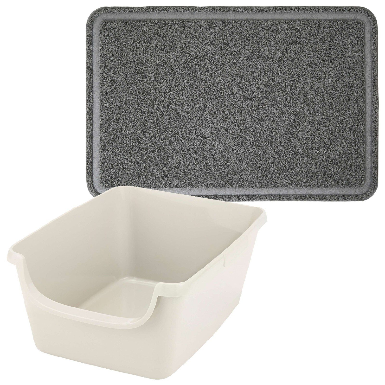 Frisco high-sided extra large litter box in gray