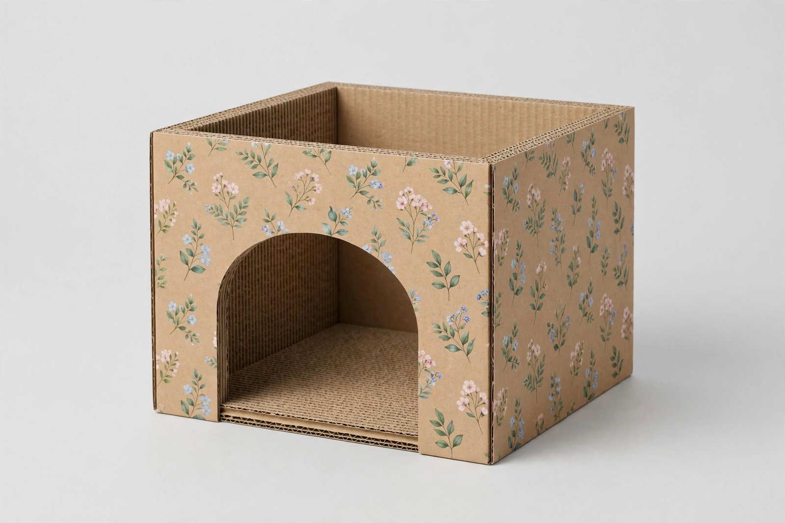 Frisco Step-In Cat Scratcher Toy with floral spring print