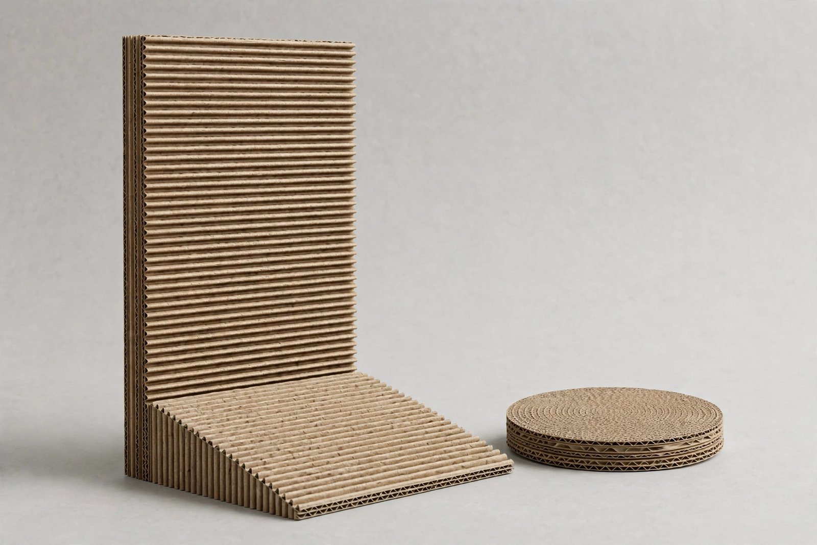 Happy and Polly L-shaped corrugated cat scratcher set