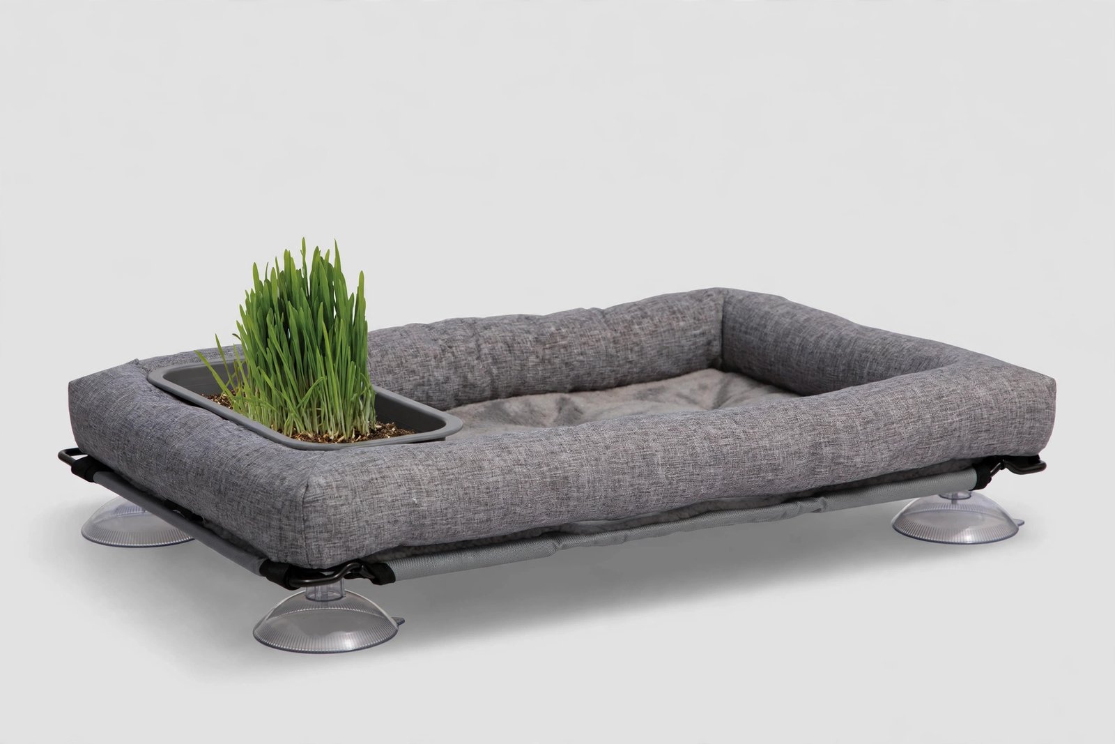 K&H EZ Mount Deluxe bolstered perch with cat grass tray