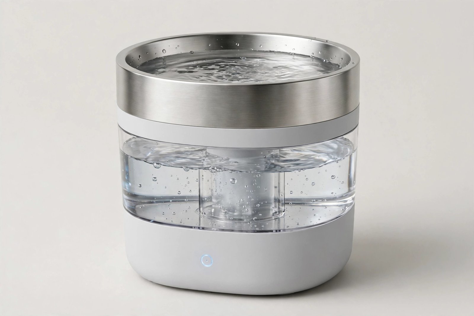 PETGRAVITY self-refill cat water fountain with stainless tray and dual water tanks