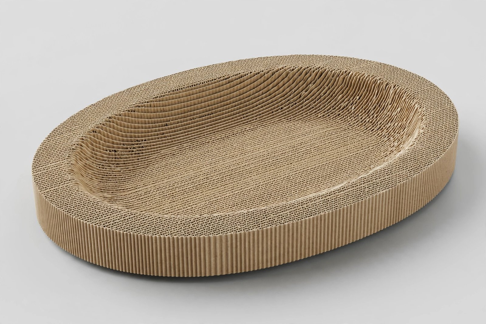 PetPro Scratcher Lounge Cardboard Bed slim oval lounger