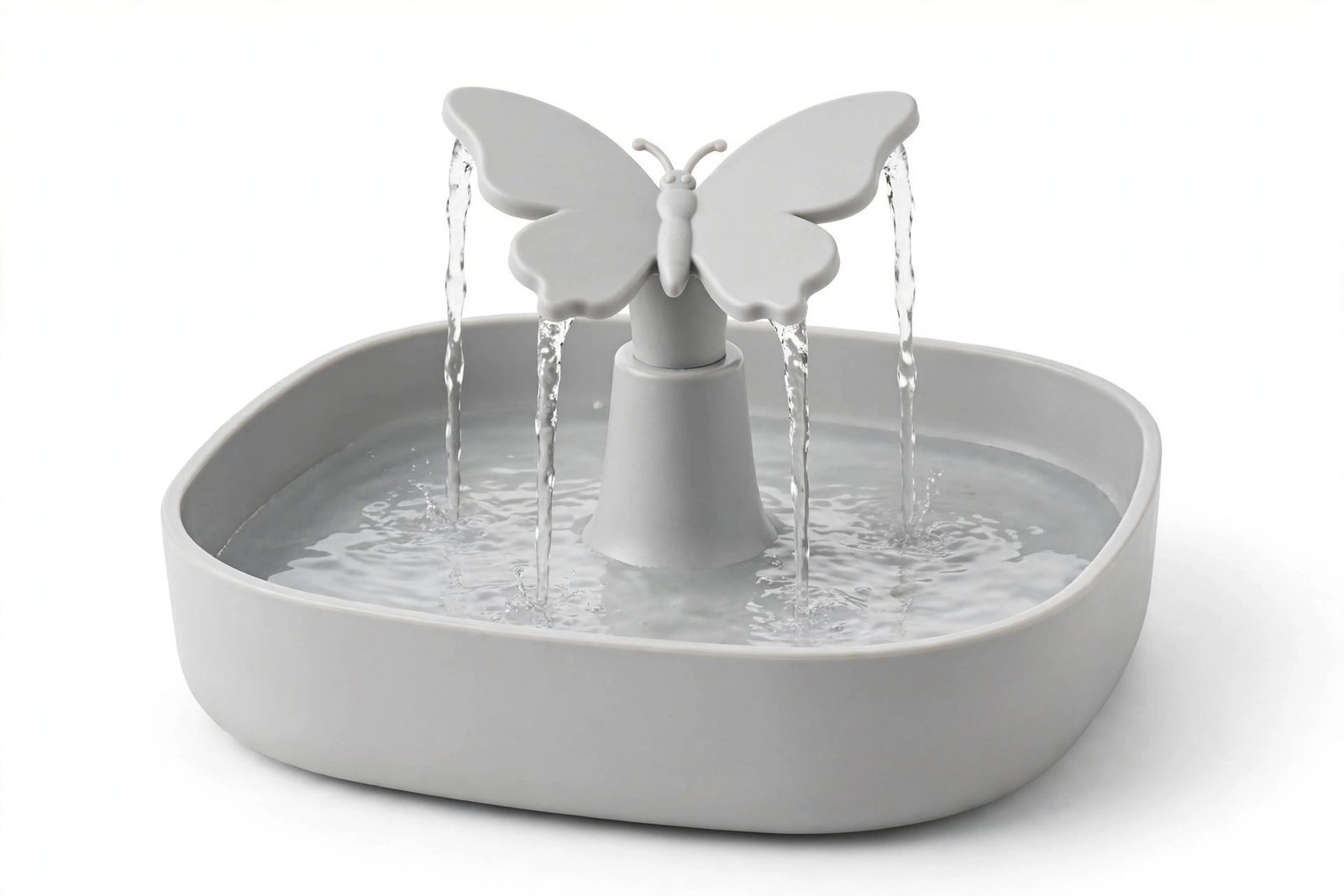 PetSafe Drinkwell Butterfly pet fountain with butterfly topper and four water streams
