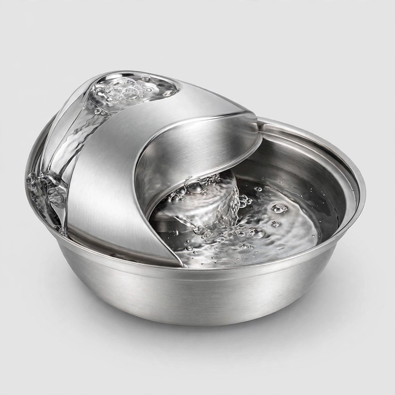 Pioneer Pet Raindrop stainless steel cat water fountain, 60 oz