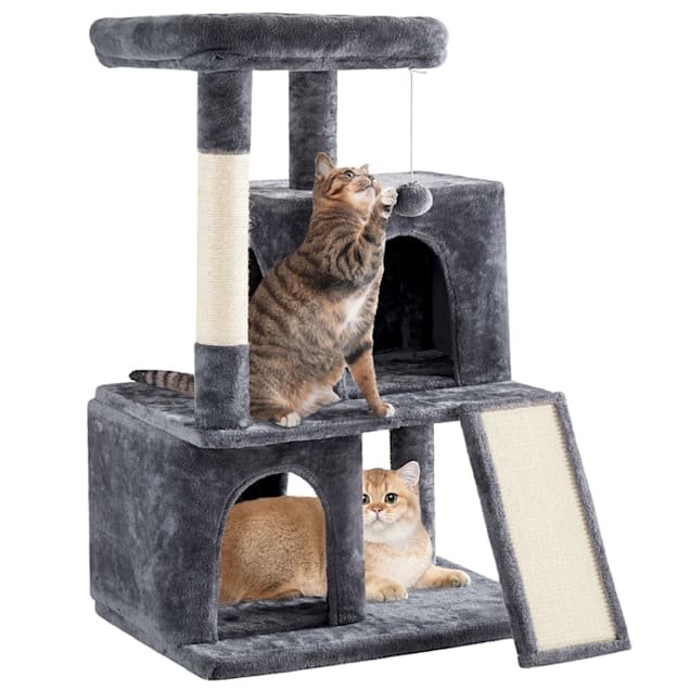 Topeakmart Small Cat Tree with 2 Condos, 42"